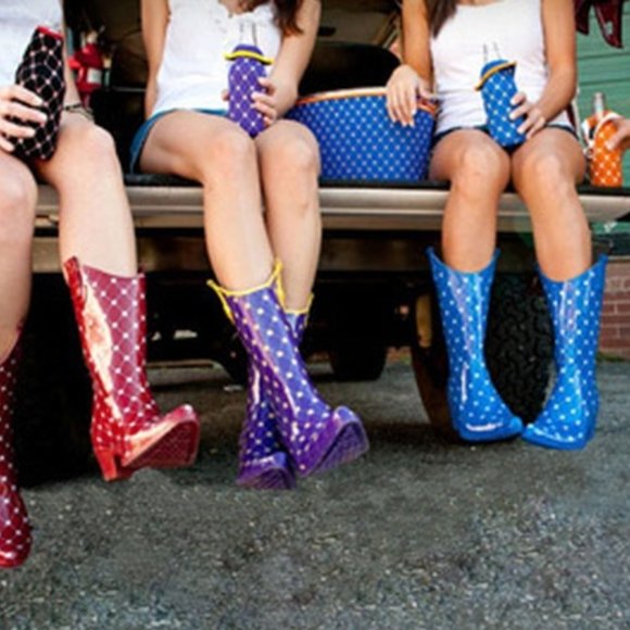 Women's Stadium Stompers Rain Boots Size 8 - Picture 2 of 2